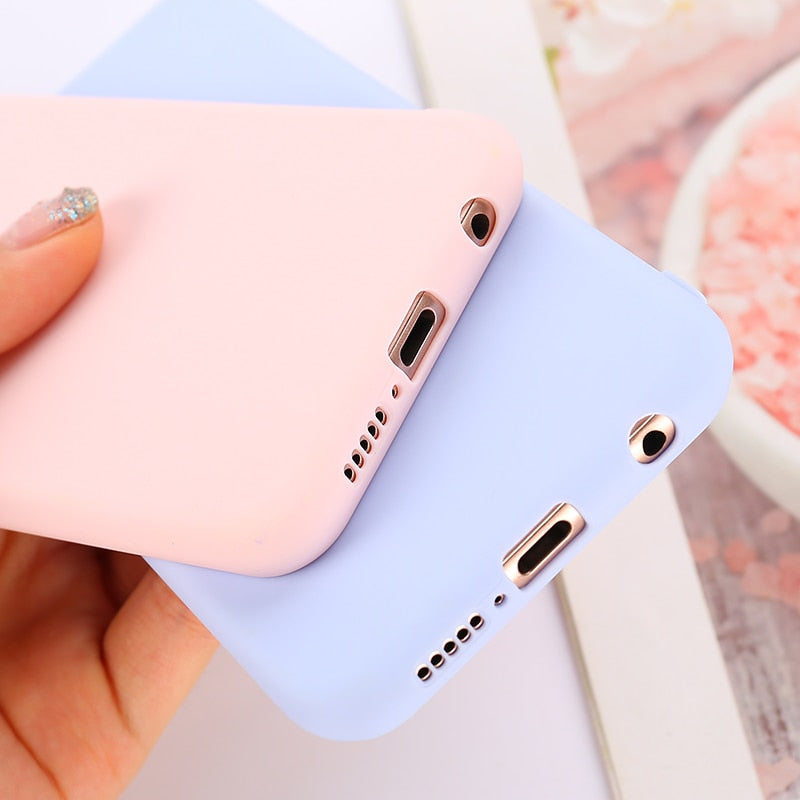 Candy Color Case for Huawei Y6 Y5 Prime 2018 P20 P9 P10 Mate 10 Lite Honor 10 9 Lite 7C 7A Pro 8X 8C P Smart Soft Silicon Cases - Amzon World