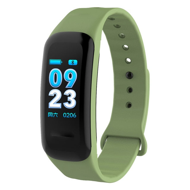 Color Screen C1S Smart Bracelet Waterproof Heart Rate Monitor Health Fitness Tracker Bluetooth Smart Watch for Sport PK MI Band4 - Amzon World