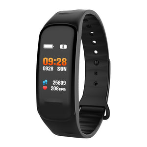 Color Screen C1S Smart Bracelet Waterproof Heart Rate Monitor Health Fitness Tracker Bluetooth Smart Watch for Sport PK MI Band4 - Amzon World