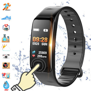 Color Screen C1S Smart Bracelet Waterproof Heart Rate Monitor Health Fitness Tracker Bluetooth Smart Watch for Sport PK MI Band4 - Amzon World