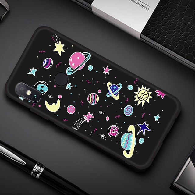 Cool Space Case For Xiaomi Mi 9 A2 8 Lite Pocophone F1 Mix 3 2S For Redmi 7 Note 7 6 5 Pro S2 6A 5A 5 Plus 6 Pro Soft TPU Cover - Amzon World