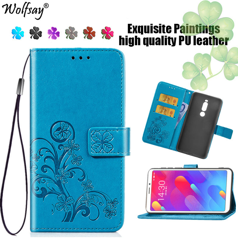 Cover Meizu M8 Case Lucky Flip Leather Wallet Case For Meizu M8 Lite Phone Bag Case For Meizu M8/V8 Pro Luxury Coque 5.7 inches - Amzon World