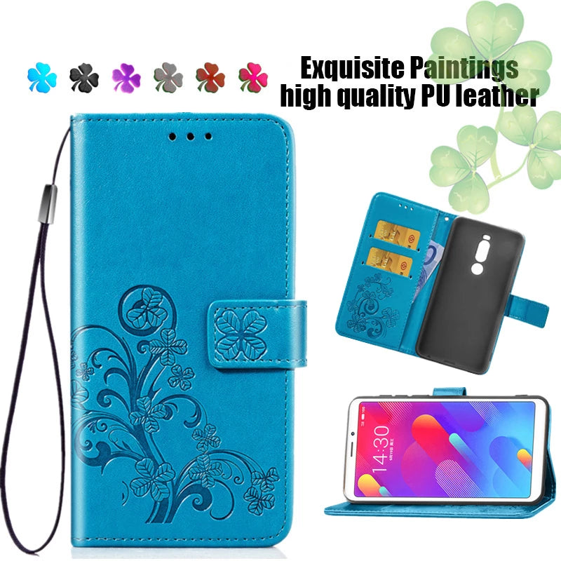 Cover Meizu M8 Case Lucky Flip Leather Wallet Case For Meizu M8 Lite  M8/V8 Pro Luxury Coque 5.7 inches - Amzon World