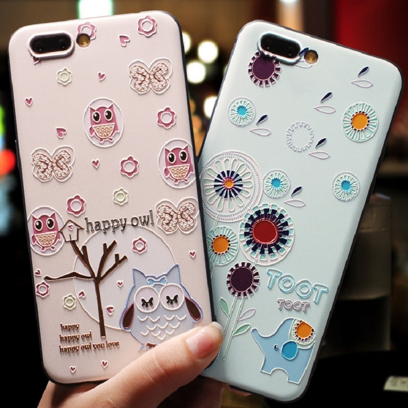 Cute 3D Emboss Cartoon Patterned Phone Case For OPPO Reno F11 Pro F11pro IQOO Cases Soft Silicone Case Cover - Amzon World
