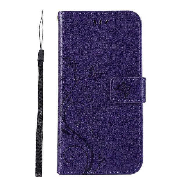 Cute Butterfly Phone Case For Huawei P Smart P10 Plus P8 P20 P9 Lite Mini Y3 Y5 2018 Y6 2017 Flip Case Leather Wallet Cover P04D - Amzon World