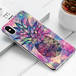 Cute Phone Case For iPhone 7 8 Plus 6 6S X XS Max XR 5 5s SE Soft Silicone Cover For iPhone 6 S PLUS 7 8 Cactus Flamingo Cases - Amzon World