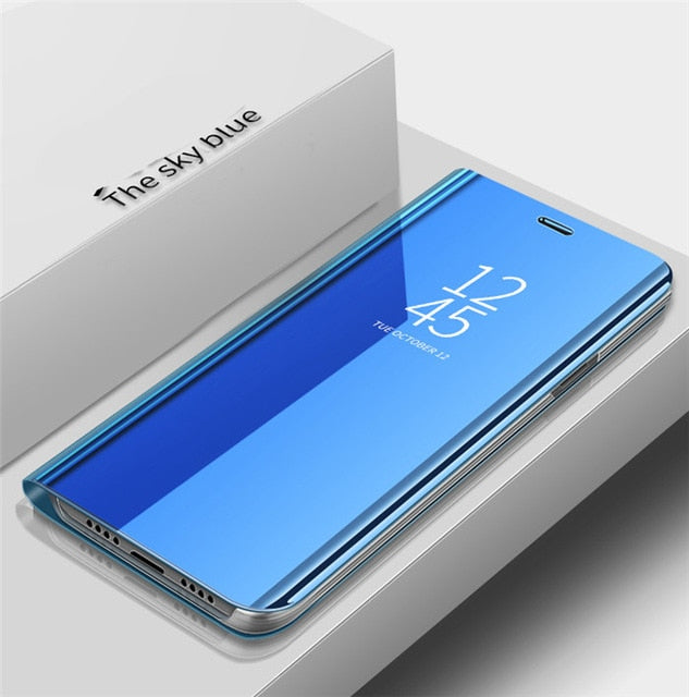 D For OPPO AX7 A7 Case Flip Mirror Stand Phone Case for Funda OPPO AX7 A7 Cover A 7 2018 CPH1901 OPPOA7 Case Luxury Protecive - Amzon World