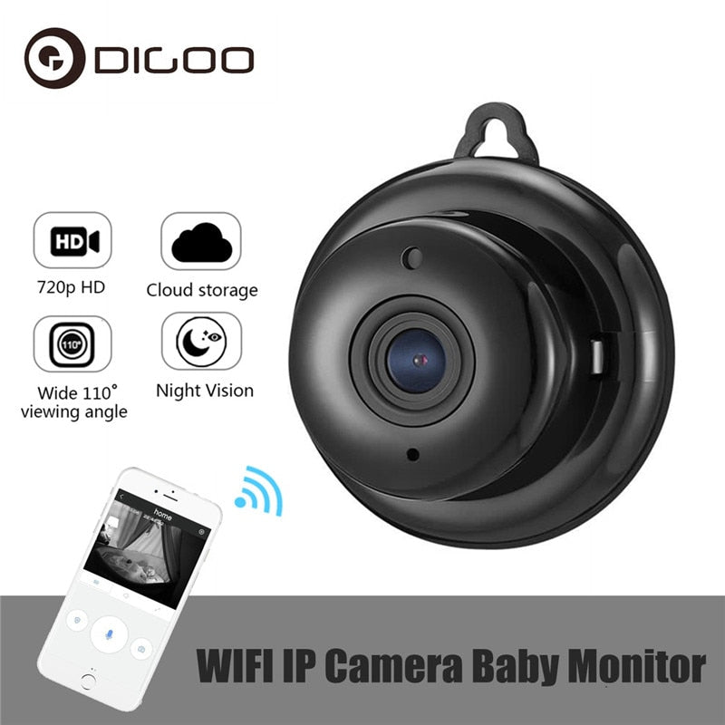DIGOO DG-MYQ 2.1mm Lens 720P  Wireless Mini WIFI Night Vision Smart Home Security IP Camera Onvif Monitor Baby Monitor - Amzon World