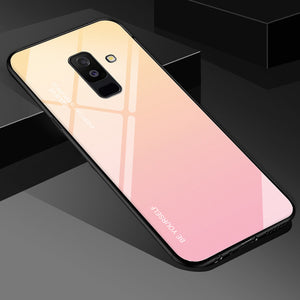 EKDME Tempered Glass Case For Samsung Galaxy S8 S9 S10 Plus S10e A50 A30 70 A7 J6 A8 2018 Note 8 9 M30 M20 Aurora Colorful Cover - Amzon World