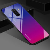 EKDME Tempered Glass Case For Samsung Galaxy S8 S9 S10 Plus S10e A50 A30 70 A7 J6 A8 2018 Note 8 9 M30 M20 Aurora Colorful Cover - Amzon World