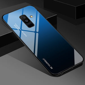 EKDME Tempered Glass Case For Samsung Galaxy S8 S9 S10 Plus S10e A50 A30 70 A7 J6 A8 2018 Note 8 9 M30 M20 Aurora Colorful Cover - Amzon World