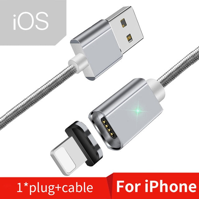 Magnetic Micro USB Cable For iPhone Samsung Type-c Charging Charge Magnet Charger Adapter USB Type C Mobile Phone Cables - Amzon World