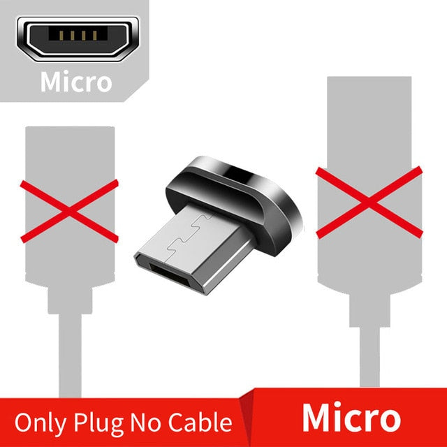Magnetic Micro USB Cable For iPhone Samsung Type-c Charging Charge Magnet Charger Adapter USB Type C Mobile Phone Cables - Amzon World