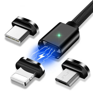 Magnetic Micro USB Cable For iPhone Samsung Type-c Charging Charge Magnet Charger Adapter USB Type C Mobile Phone Cables - Amzon World
