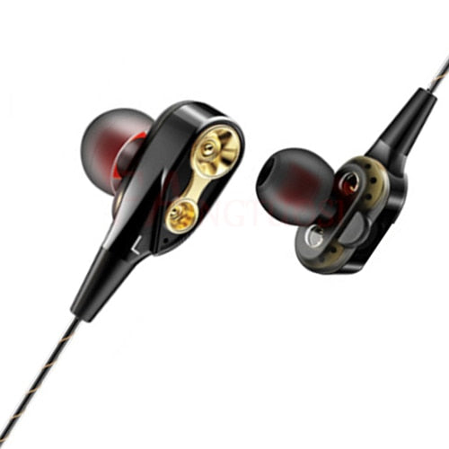 FANGTUOSI Dual Drive Stereo earphone In-ear Headset Earbuds Bass Earphones For iPhone huawei Xiaomi 3.5mm earphones With Mic - Amzon World