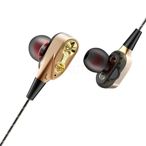 FANGTUOSI Dual Drive Stereo earphone In-ear Headset Earbuds Bass Earphones For iPhone huawei Xiaomi 3.5mm earphones With Mic - Amzon World