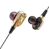 FANGTUOSI Dual Drive Stereo earphone In-ear Headset Earbuds Bass Earphones For iPhone huawei Xiaomi 3.5mm earphones With Mic - Amzon World