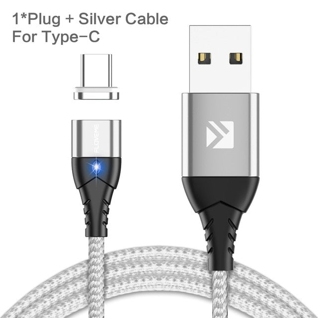 Magnetic Cable Micro USB Type C For iPhone Lighting Cable 1M 3A Fast Charging Wire - Amzon World