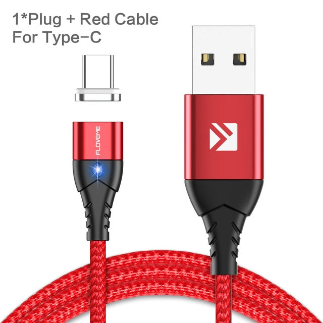Magnetic Cable Micro USB Type C For iPhone Lighting Cable 1M 3A Fast Charging Wire - Amzon World