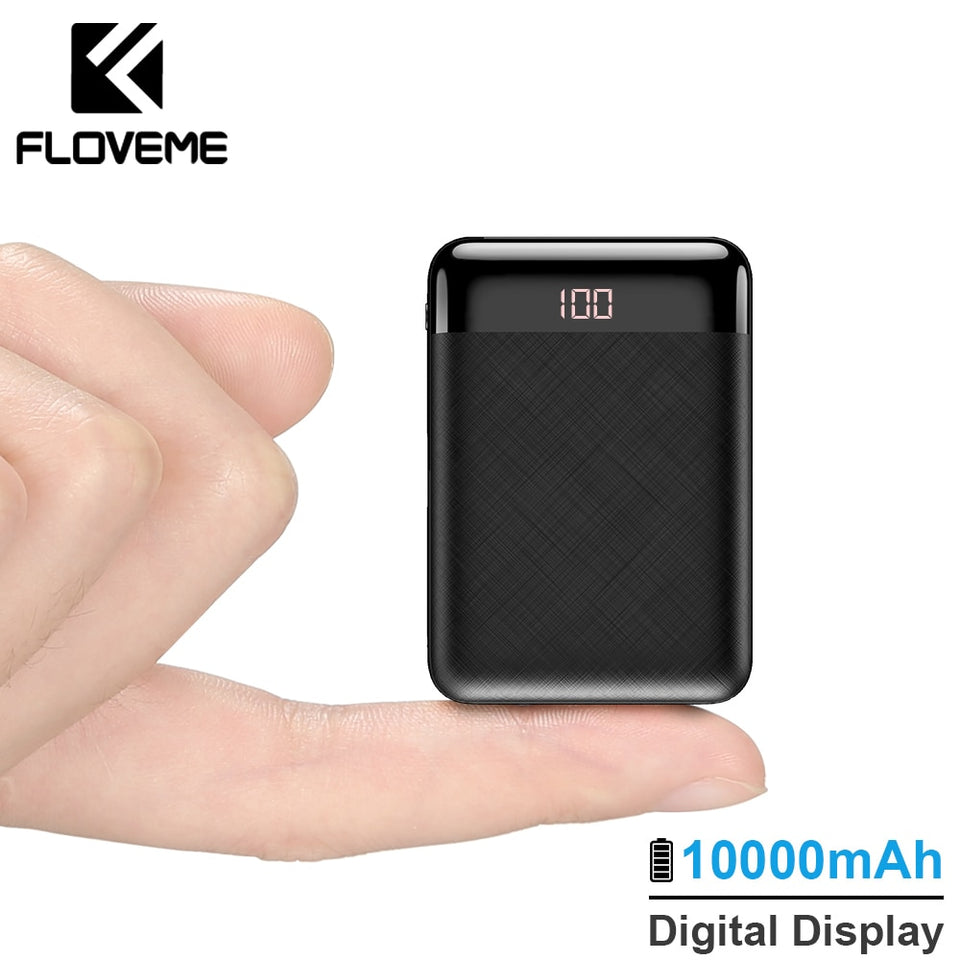 FLOVEME Power Bank 10000mAh Mini mi Powerbank Power Bank For iPhone Xiaomi Powerbank 2USB External Battery Pack Portable Charger - Amzon World
