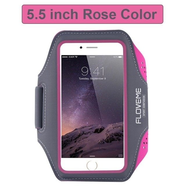 FLOVEME Sport Running Armband Phone Wrist Band Universal Mobile Phone Cycling Arm band Case For iPhone Samsung Xiaomi Handphone - Amzon World