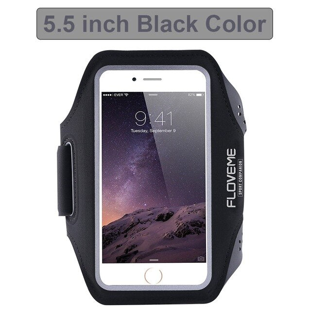 FLOVEME Sport Running Armband Phone Wrist Band Universal Mobile Phone Cycling Arm band Case For iPhone Samsung Xiaomi Handphone - Amzon World