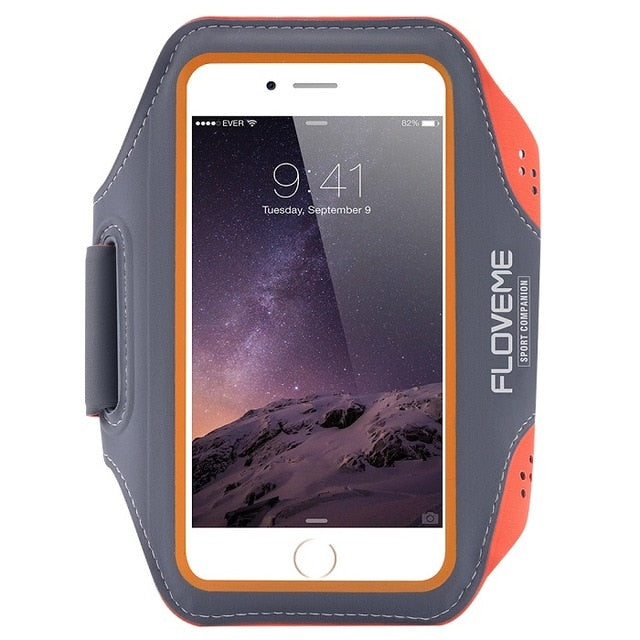 FLOVEME Waterproof Sport Arm Band For iPhone 6 6s 7 8 Plus Armband 5.5 Inch Universal Cover For Running GYM Mobile Phone Capinha - Amzon World