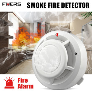 FUERS Quality Independent Alarm Smoke Fire Sensitive Detector Home Security Wireless Alarm Smoke Detector Sensor Fire Equipment - Amzon World