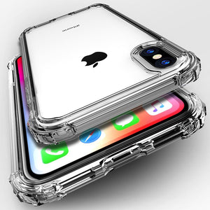 Fashion Shockproof Bumper Transparent Silicone Phone Case For iPhone X XS XR XS Max 8 7 6 6S Plus Clear protection Back Cover - Amzon World