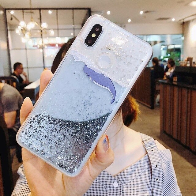 Fashion Whale Case for Redmi 5 Plus Liquid Quicksand Soft Silicone Cover Cat Fish Phone Case for Xiaomi MI 5X 6X A1 A2 MIX 2S 8 - Amzon World