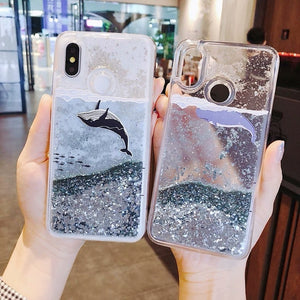 Fashion Whale Case for Redmi 5 Plus Liquid Quicksand Soft Silicone Cover Cat Fish Phone Case for Xiaomi MI 5X 6X A1 A2 MIX 2S 8 - Amzon World