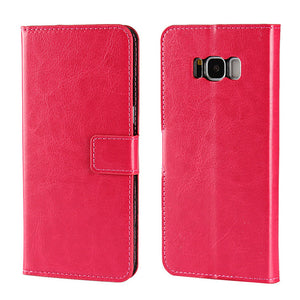 A3 A5 A7 J3 J5 J7 Case Leather Flip Wallet Cover for Samsung Galaxy S8 Plus S6 S7 Edge S5 S4 S3 - Amzon World
