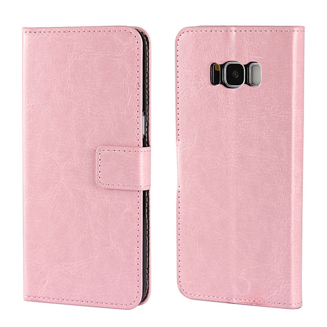 A3 A5 A7 J3 J5 J7 Case Leather Flip Wallet Cover for Samsung Galaxy S8 Plus S6 S7 Edge S5 S4 S3 - Amzon World