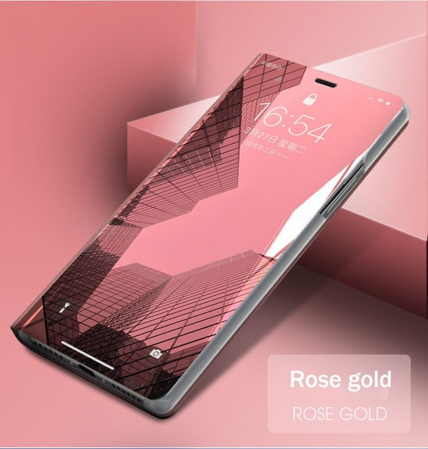 For Huawei Honor 10 Lite Case Huawei P Smart 2019 Light Flip Book Leather Cover on for Honor10 Lite Smart Mirror Phone cases - Amzon World