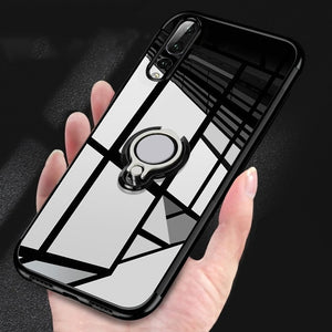For Huawei P20 lite P20 Pro P10 Lite Case Metal Ring Holder Magnetic Silicone Case For Huawei Mate 9 10 Honor9 p30lite p30 case - Amzon World