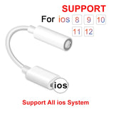 For IOS Syetem Headphone Adaptador For iPhone 7 8 X AUX Audio Adapter for Lightning To 3.5mm Adapters Headphone Jack Cable - Amzon World