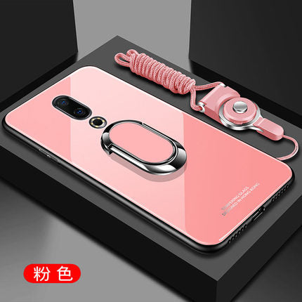 For Meizu 16Th Case Hard Tempered Glass With Stand Ring Magnet Protective Back Cover Case for meizu 16 16th Plus 16 th shell - Amzon World
