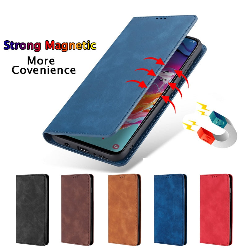 For Samsung Galaxy A01 Case Luxury Flip PU Leather Wallet Magnetic Adsorption Case For Samsung A01 A 01 A015F SM-A015F Phone Bag - Amzon World