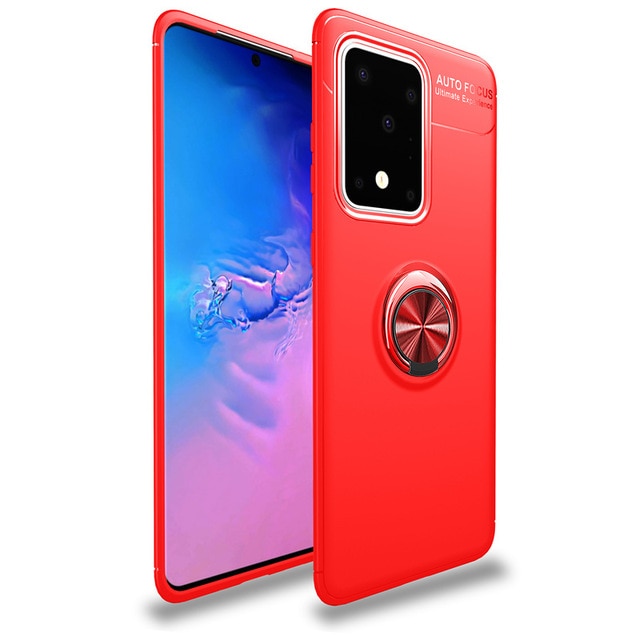 For Samsung Galaxy S20 Plus Case Metal Finger Ring Holder Soft Silicone TPU Cover For Samsung Galaxy S20 Ultra Coques - Amzon World