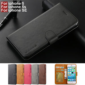 For Telefoon Hoesje iphone SE Case Leather Vintage Phone Cases On iphone 5s Case Flip Wallet Cover For i phone 5 Apple Case Book - Amzon World