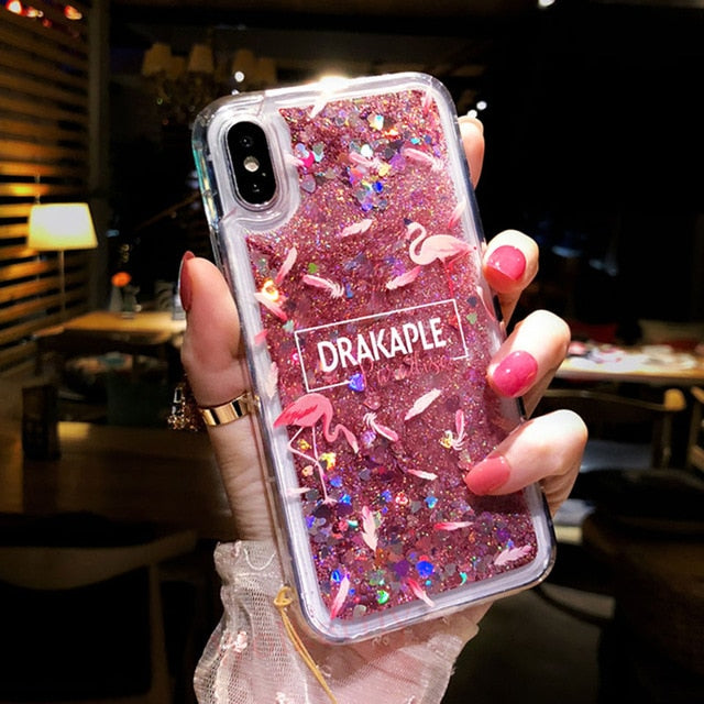 For Xiaomi Mi 8 Lite Case Quicksand Cover On Redmi Note 7 5 6 Pro 4X 5 Plus Mi A1 A2 5X Max 3 Pocophone F1 Liquid Glitter Case - Amzon World