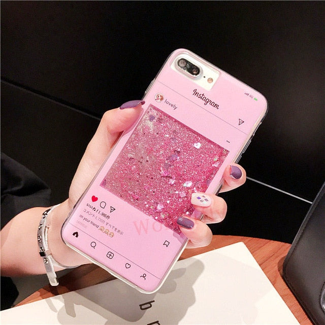 For Xiaomi Mi 8 Lite Case Quicksand Cover On Redmi Note 7 5 6 Pro 4X 5 Plus Mi A1 A2 5X Max 3 Pocophone F1 Liquid Glitter Case - Amzon World
