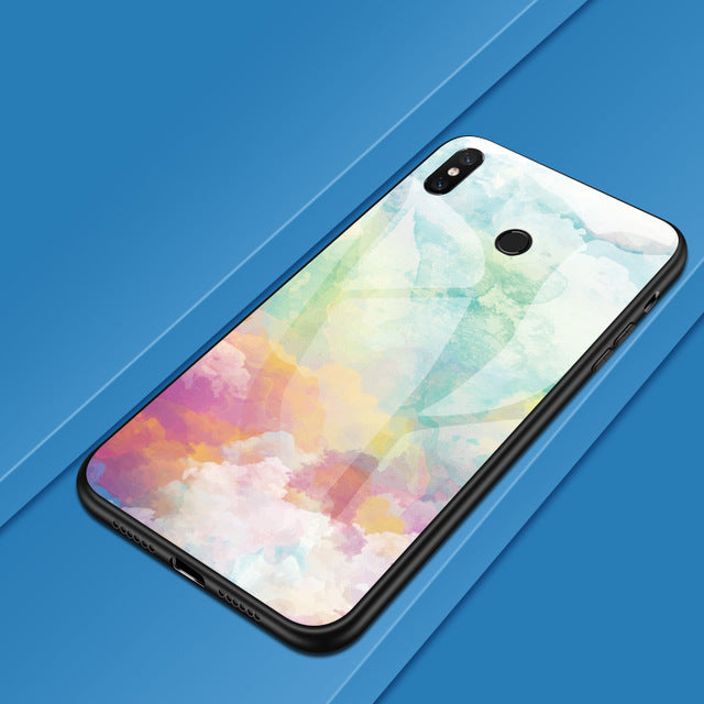For Xiaomi Redmi 7 5 Plus K20 S2 Note 4 4X 5 6 7 Pro Colorful Glass Cover Phone Case For Xiaomi mi 8 Lite 9 SE A1 A2 Lite Coque - Amzon World