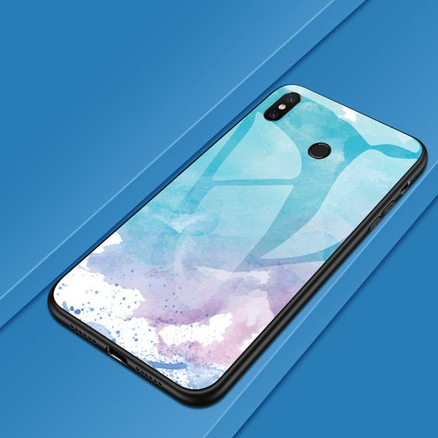 For Xiaomi Redmi 7 5 Plus K20 S2 Note 4 4X 5 6 7 Pro Colorful Glass Cover Phone Case For Xiaomi mi 8 Lite 9 SE A1 A2 Lite Coque - Amzon World
