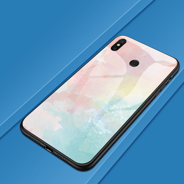 For Xiaomi Redmi 7 5 Plus K20 S2 Note 4 4X 5 6 7 Pro Colorful Glass Cover Phone Case For Xiaomi mi 8 Lite 9 SE A1 A2 Lite Coque - Amzon World
