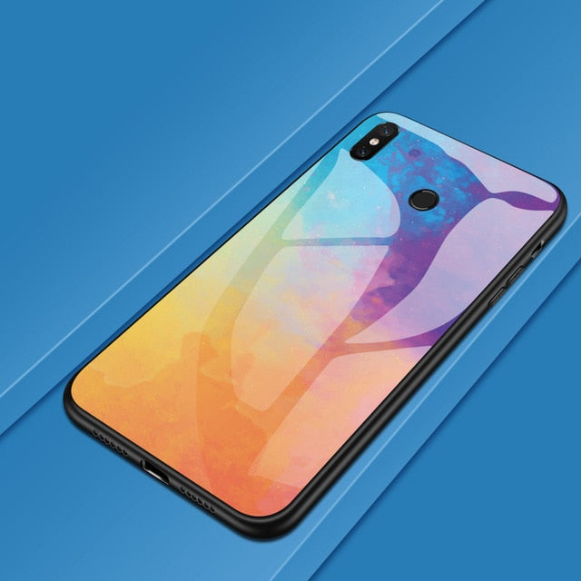 For Xiaomi Redmi 7 5 Plus K20 S2 Note 4 4X 5 6 7 Pro Colorful Glass Cover Phone Case For Xiaomi mi 8 Lite 9 SE A1 A2 Lite Coque - Amzon World