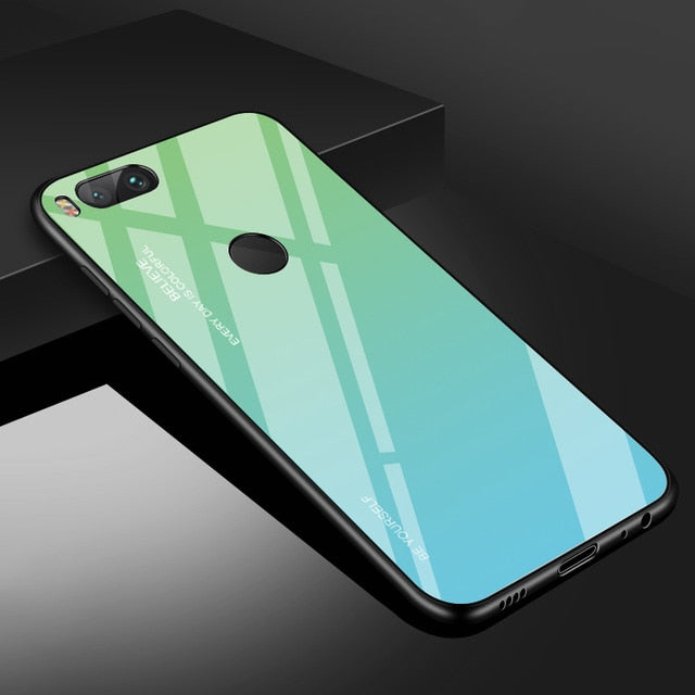 For Xiaomi Redmi Note 5 6 7 Pro 6A Case Gradient Tempered Glass Cover For Xiaomi Mi 8 A2 Lite A1 9 Mi8 Mi6 Mi9 Pocophone F1 Case - Amzon World