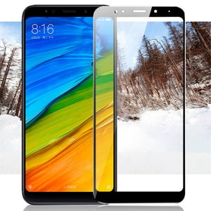 For Xiaomi redmi 5 plus glass redmi5 screen protector full cover white and black protect film For xiaomi redmi 5 tempered glass - Amzon World