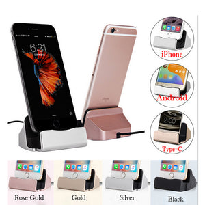 For iPhone X 8 7 6 USB Cable Sync Cradle Charger Base For Xiaomi Android Type C Samsung Stand Holder Charging Base Dock Station - Amzon World