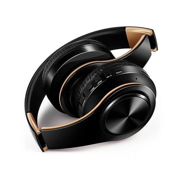 Free shipping new Gold colors Bluetooth Headphones Wireless Stereo Headsets earbuds with Mic /TF Card - Amzon World